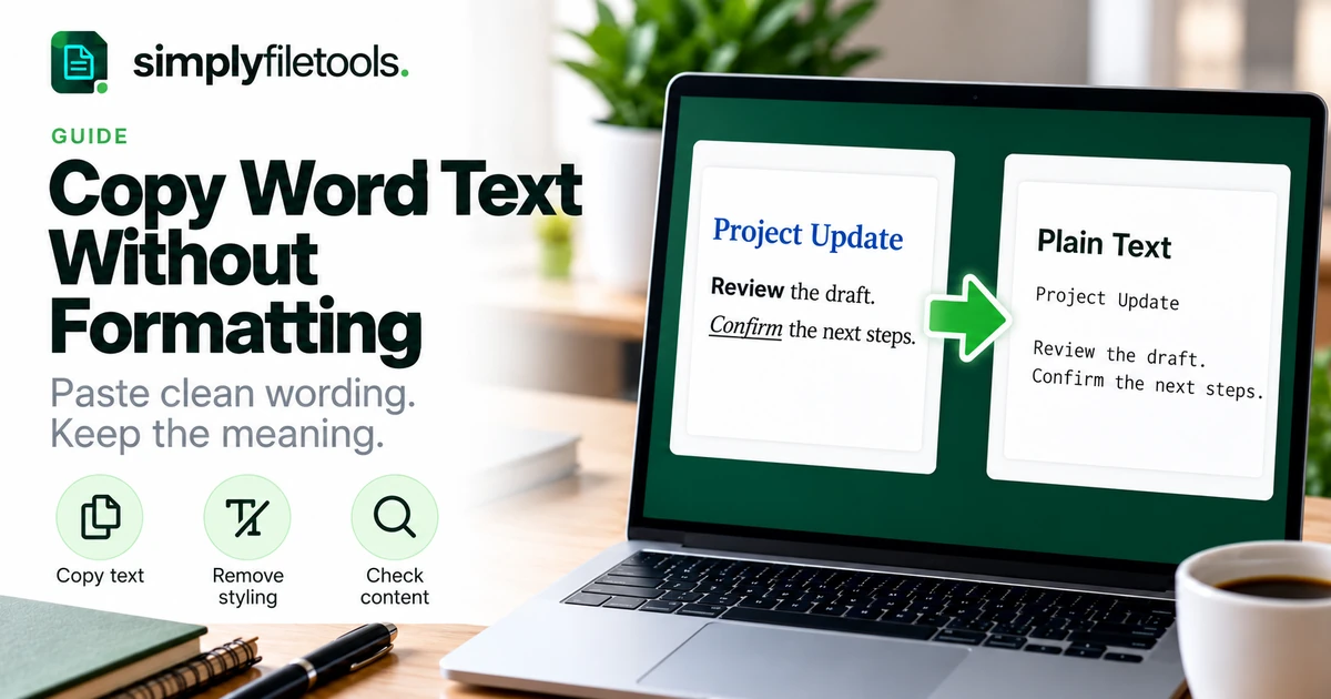 How to Copy Text from Word Without Formatting