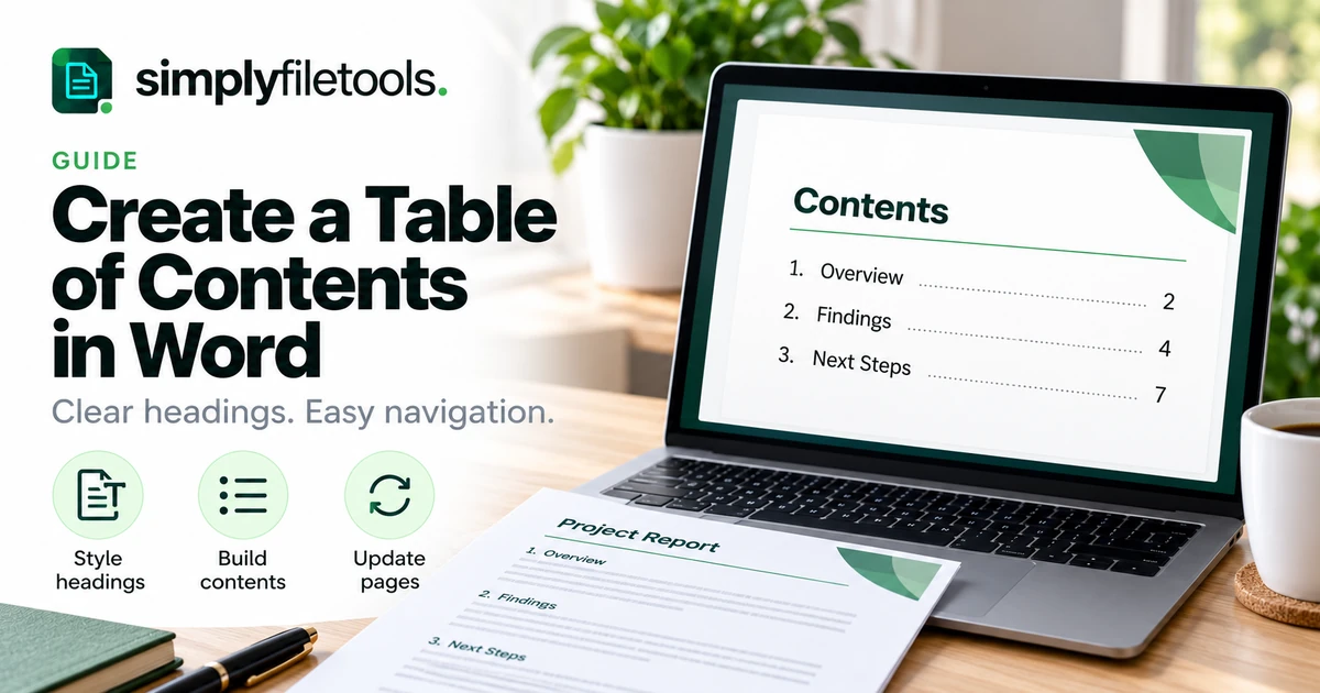 How to Create a Table of Contents in Word