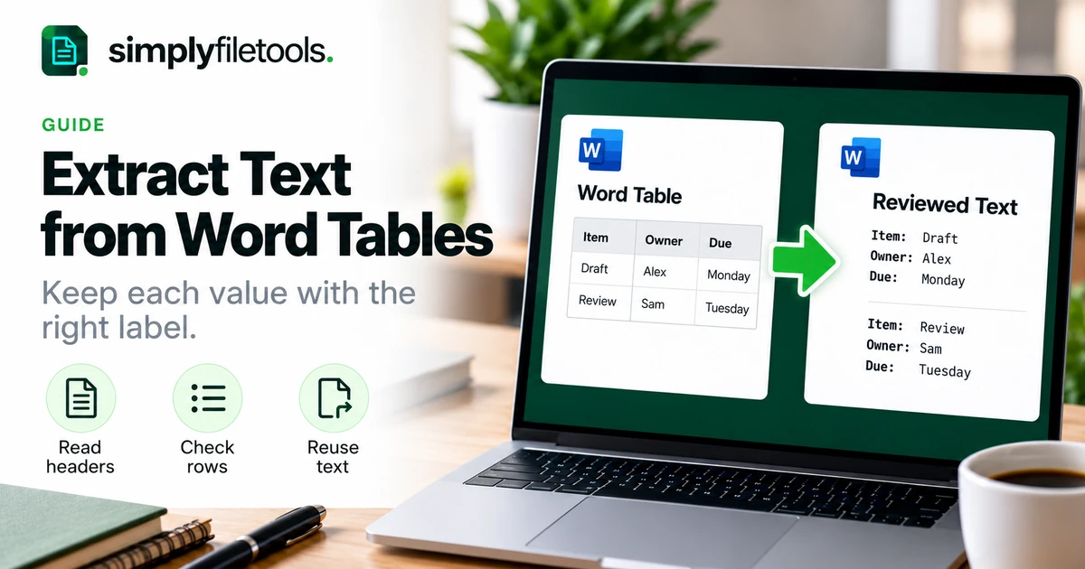 How to Extract Text from Word Tables