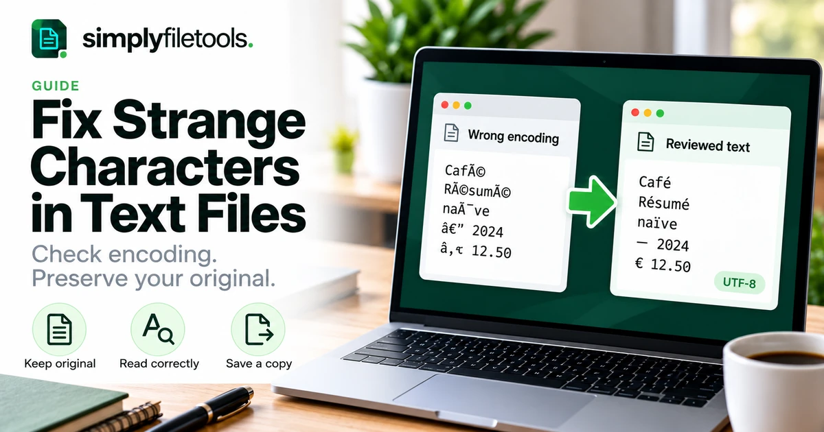 How to Fix Strange Characters in a Text File
