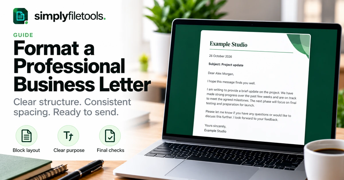 How to Format a Professional Business Letter