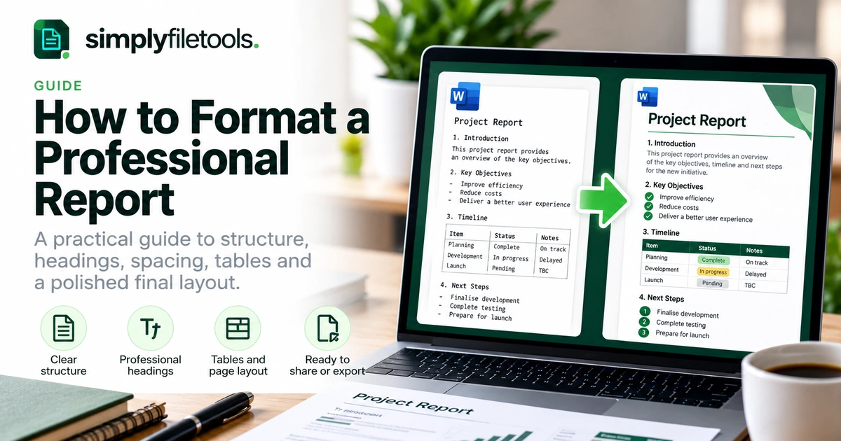 How to Format a Professional Report: Layout, Headings & Examples