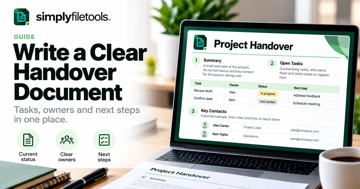 How to Write a Handover Document: Template & Example