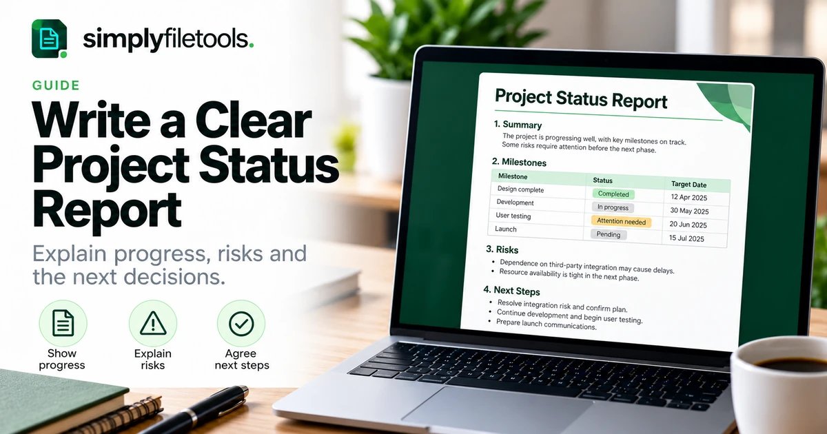 How to Write a Clear Project Status Report