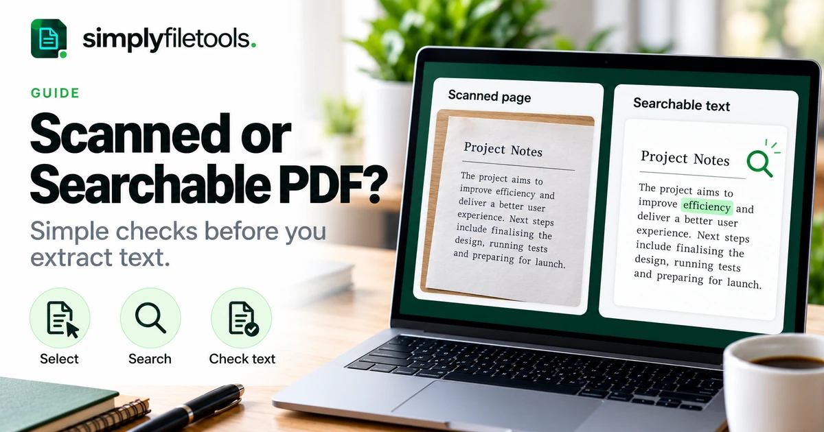 Scanned PDF vs Searchable PDF: How to Tell the Difference